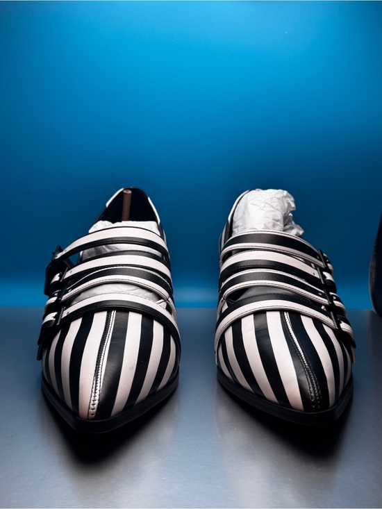Strange Cvlt Shoes - STRANGECVLT STRIPED COVEN HEELS 9